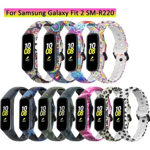 New Colorful Silicone Straps For Samsung Galaxy Fit 2 SM-R220 Smart Watch Bracelet Replacement Watchband Sport Casual