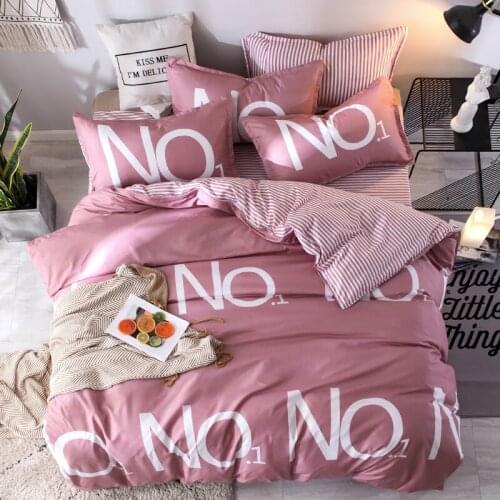 Pink Bed Linings Duvet Cover Bed Sheet Pillowcases Cover Bedding Set