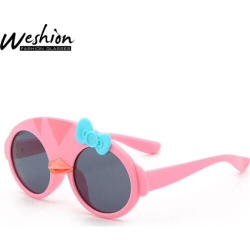 Sunglasses Kids Polarized Round Youth Boy Girls Children Cute Sun Glasses 3-12 TR90 Silicone Mokey Eyeglasses UV40 Filter 2020