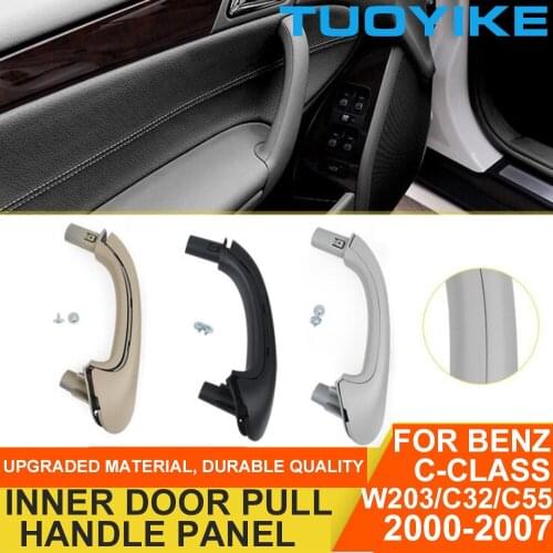 Black Beige Gray Left Right Car Interior Inner Door Pull Handle Cover Panel Trim Replace For Mercedes BENZ W203 C-Class 2000-07