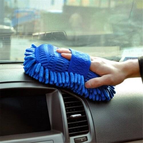 1 Pcs car cleaning brush tool microfiber clean large special plush cleaning car gloves car wash sponge towel absorbent