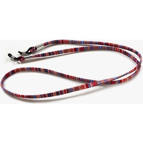 100pcs 5mm Rainbow pink Elegent Eyeglass sunglasses cotton neck string cord retainer strap eyewear lanyard holder