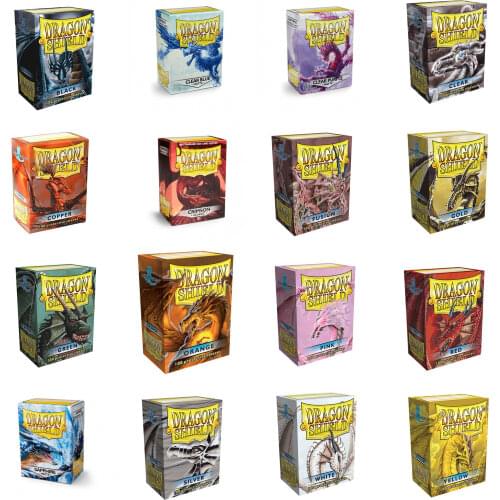 100 PCS/BOX Colorful Cards Demark Dragon Shields Cards Sleeve MGT Games Protector for PKM/Star Reals Card COVER