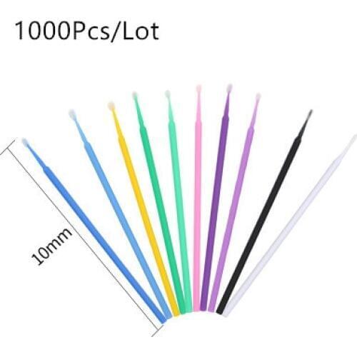 1000Pc Disposable Micro Brushes Cotton Swabs Lashes Brush Eyelash Extension Tools Mascara Wands Applicator Cosmetic Makeup Tools