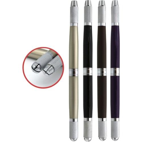3 in 1 Microblading Pen for Permanent Makeup 3D Eyebrow Embroidery Pen Hand Tools Tattoo Pen for Eyebrow Lip