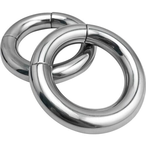 5 Size For Choose Heavy Duty Male Magnetic Ball Scrotum Stretcher Metal Penis Cock Lock Ring Delay Ejaculation BDSM Sex Toys Men