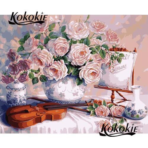 5d diamond painting with square stones flowers Diamond mosaic sale Picture of Rhinestone diamond embroidery full display crafts