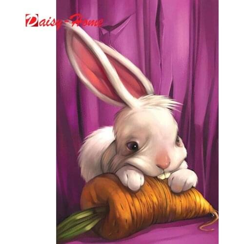 Full Square/Round Drill 5D DIY Diamond Painting rabbit & carrot Embroidery Cross Stitch 5D Home Decor Handmade Gift