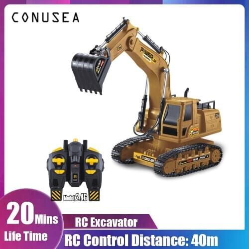 RC Control cars Excavator Truck 1/18 Scale RC Excavator Caterpillar Vehicles for Boys Girls Kids RC Tractor Engineering Digger