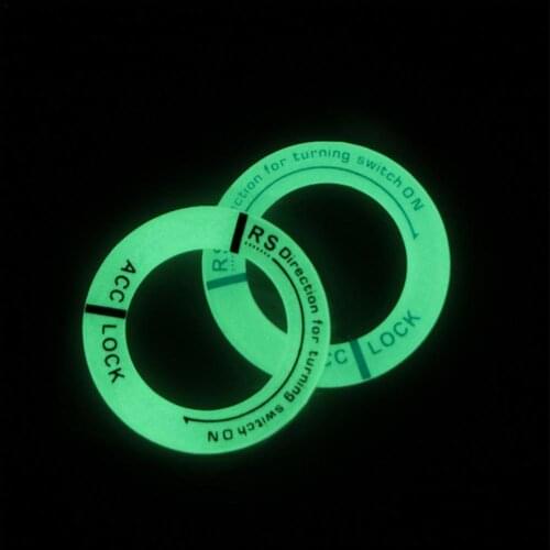 Car Sticker luminous key Ring Ghost Fire Pedal Car Decal LED Luminous Car Ignition Key Hole Ring Coil Decor For Honda