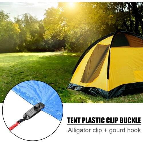 Tarpaulin Tarp Windproof Nylon Snap Clips Outdoor Camp Hiking Tent Canopy Clamp Family Outdoor Camping Accessories