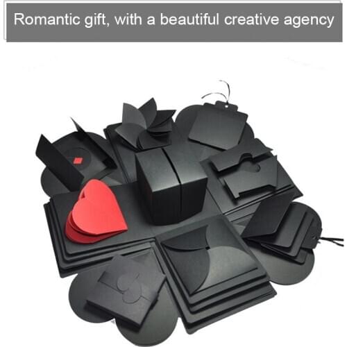 Valentines Day DIY Surprise Love Explosion Box Gift Explosion Propose Props Photo Album Scrapbook Anniversary Gift Photo Album