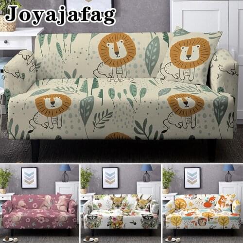 Cartoon Cute Animal Elastic Sofa Cover1/2/3/4 Seater Washable Corner Couch Covers Stretch Slipcover For Living Room Hotel Decor