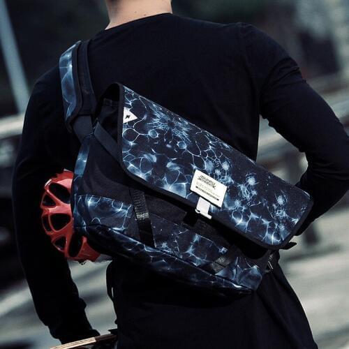 New Hip Hop Tide Brand Dead Fly Bag Mens Messenger Bag Casual Outdoor Riding Messenger Bag Street Tide Star Blue Shoulder Bag