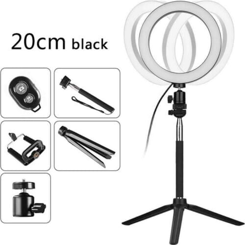 8inch Ring Light with tripod Rovtop LED Camera Selfie Light lamp for iPhone Tripod and Phone Holder for Video Photography Makeup
