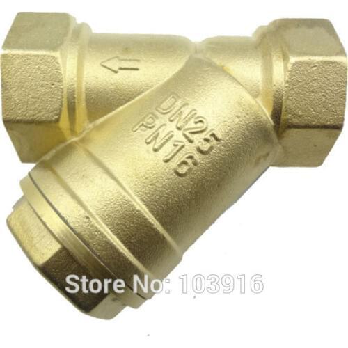 Brass 1" DN25 Y Type Strainer Valve Connector Fitting