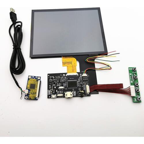 8“ Monitor capacitive touch display module 1024X768 for Linux/android /win7 8 10 Raspberry Pi3 plug and play LCD screen DIY kits