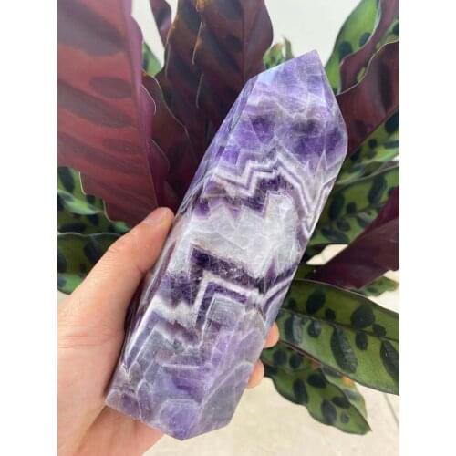 Natural dream Amethyst Quartz Crystal Wand Point Healing 800-900g