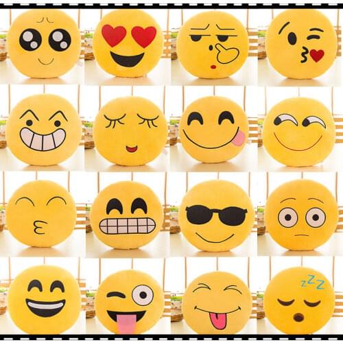 New Funny Plush Stuffed Toy Emoticon Pack Pillow Cushion Backrest Ornaments Couple Christmas Birthday Gifts