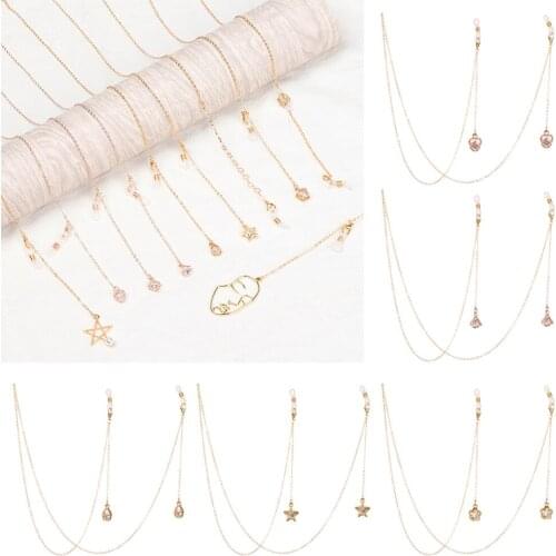 New Metal Glasses Chain Holder Unisex Necklace Gold Sunglasses Lanyard Non-slip Reading Glasses Holder Strap Eyewear Accessories