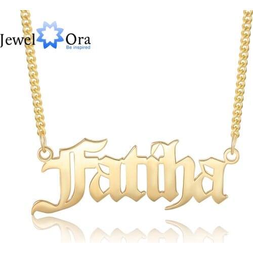 Personalized Men Nameplate Necklaces Customized Letter Name Pendant Necklace Stainless Steel Anniversary Fathers Day Gifts