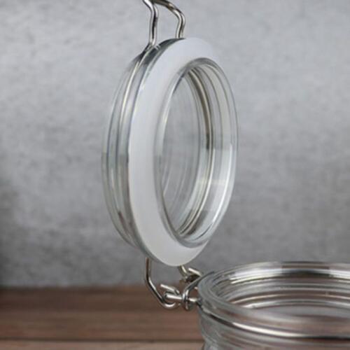 Plastic Square Clip Top Storage Jar With Airtight Seal Lid Kitchen Food Container Tableware Preserving Cosmetic Cream Organizer