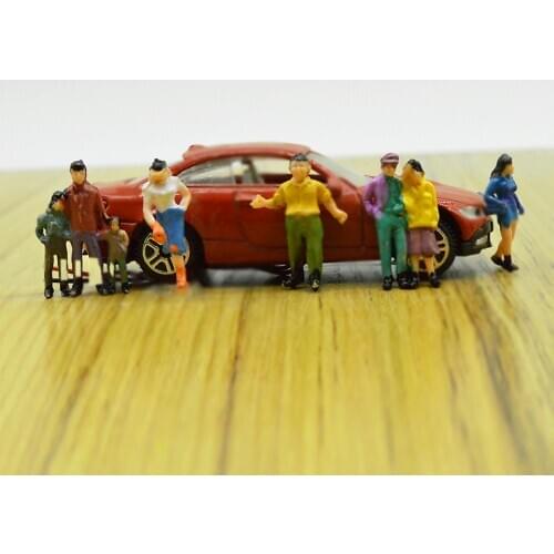HO Scale 1:87 Painted Figures Model People Train Standing Passengers For Railway Street Landscape Scenery Layout