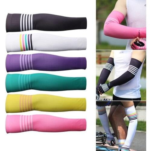 Cycling Sunscreen Sleeves Breathable Sweat Absorbent Silicone Silicone Cuffs Non Slip for Men Women Outdoor Sports M2