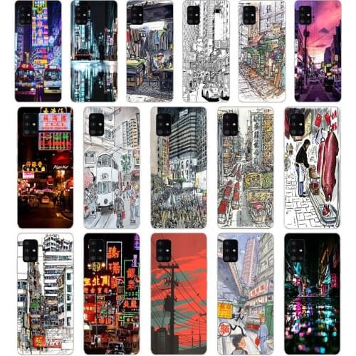 08 Hong Kong Soft Silicone Tpu Cover phone Case for Samsung Galaxy A31 A41 A51 A71 A40 2019 Case