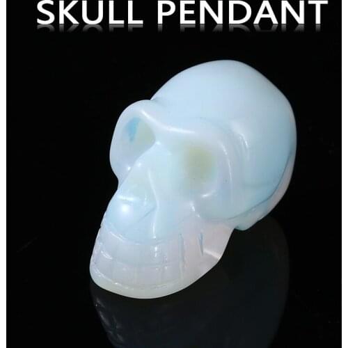 1pc Crystal Skull 2 inch Opal Jasper Reiki Crystal Skull Vivid Skeleton Sculpture Healing Decors Ornaments