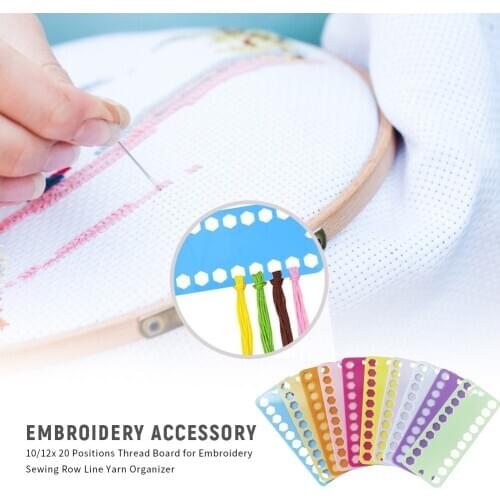 10/12Pcs Line Thread Holder Board for Embroidery Row Line Sewing Yarn Organizer Tools for Household Sewing Accessories