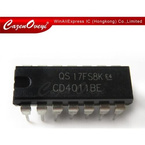 10pcs/lot CD4011BE DIP14 CD4011 DIP 4011BE DIP-14 new and original IC In Stock