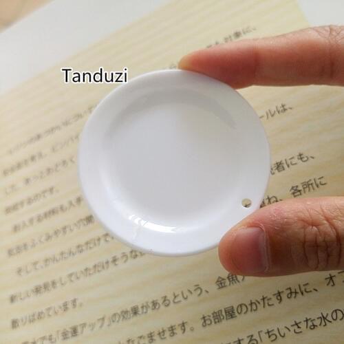 Tanduzi New 10PCS White Plastic Miniature Plate Japanese Deco Parts Simulation Food Fake Cake DIY Mini Cup PVC Crafts