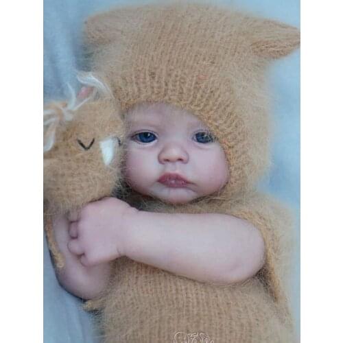 17 Inch Soft Silicone Reborn Accessories DIY Blank Meadow Kit Real Touch Fresh Color Unpainted Unfinished Doll Babies Parts