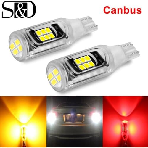2pcs Canbus T15 Led Bulb W16W 920 921 912 LED 1200LM 16SMD 2835 Car Reverse Backup Lights Automobiles Lamp 12V White Red Yellow