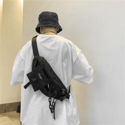 2021 Multifunctional Tactical Chest Bag With Chain Men Women Fashion Techwear Phone/Key Shoulder Crossbody Bags