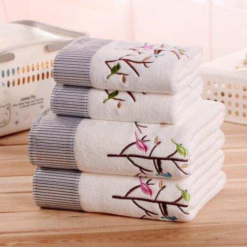 3Pcs Adult for Bathroom Quick-Drying Cartoon Trees 3 Colors Microfiber Towel Set Bath Towel Face Beach Towel