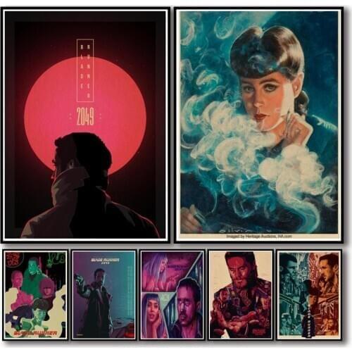 37 Designs Blade Runner Kraftpaper Poster Alternative Abstract Art Painting Funny Wall Sticker for Coffee House Bar 1
