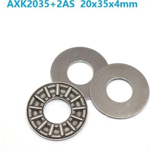 50pcs/lot AXK2035+2AS Plane Thrust Need Roller Bearing 20x35x4mm needle roller cage assemblies 20*35*4mm