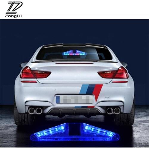 Car LED Strobe Lights Solar warning lamp for Toyota Corolla Seat Leon Jeep Skoda Fabia Rapid Renault Duster Audi A3 Q7 2017