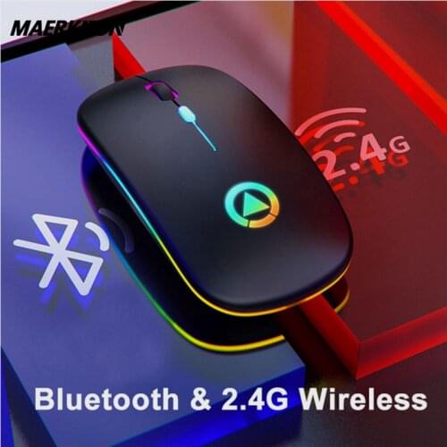 Wireless мышка для компьютера игровая мышь беспроводная bluetooth RGB Silent mouse gaming Mause 2.4G мышка игровая For Laptop PC