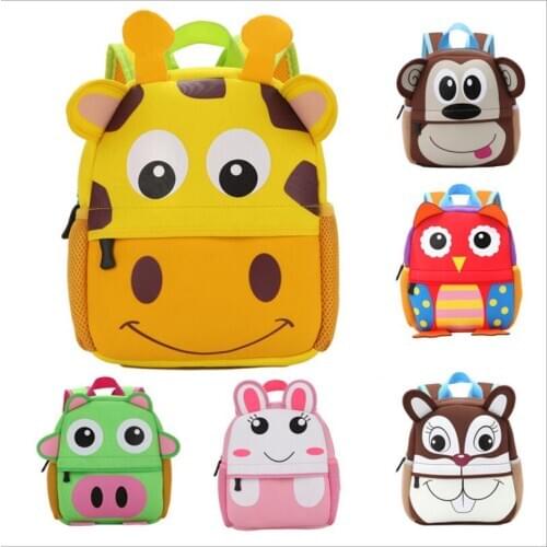 Kids backpacks Animal Plush Backpack Toddler Kid Children Boy Girl 3D Cartoon School Bag Kindergarten