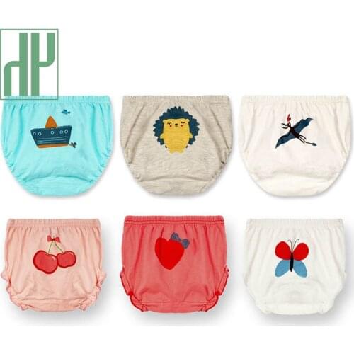 HH 3pack Childrens Underwear Cartoon Polka Dot Cotton Underwear for Girls Boys Childrens Clothing Underwears 1-5 years old