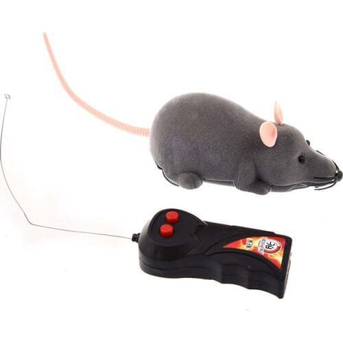 Electronic remote control Adorable Light gray mouse toy for playing with cat pet