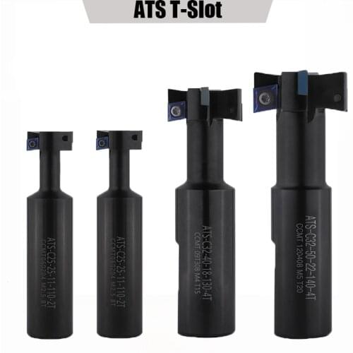 ATS T-Slot Milling Cutter ATS-C25-25-11-110L-2T 110L-150L CNC Machine Holder 25mm-32mm ATS Slotting Endmill Shank High Quality