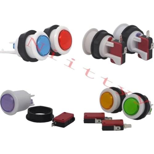 100pcs A4 Push Button Switch 28mm Arcade Push Button Durable Multicade MAME HAPP Style button with microswitch