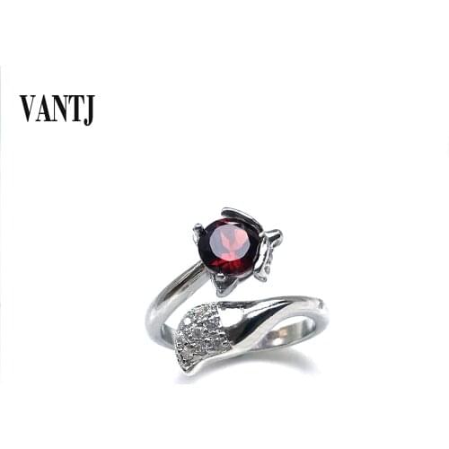 Real Natural Red Garnet Ring Round Bead 7-8mm for Women Party Wedding Gift Wholesale