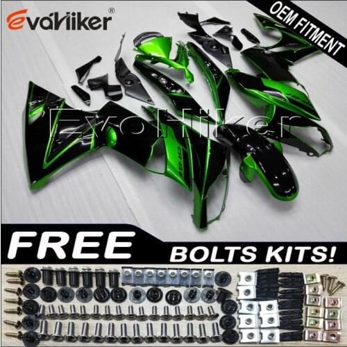 Motorcycle bodywork kit for 650R ER6f 2009 2010 2011 green black ER-6f 09 10 11 Motorcycle cowl