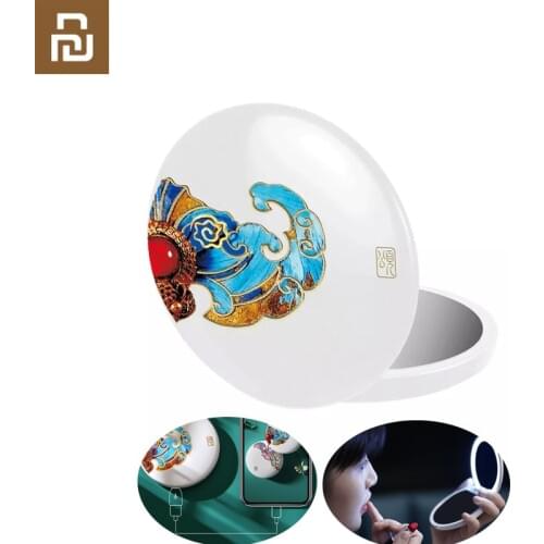 Youpin Beauty Mirror Power Bank LED Make-up Mirror Mobile Power China National Style Design Uniform Lighting Gift For Ladies