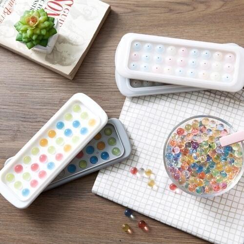 27 Holes Summer small Ice Balls Box Round Sphere Tray Freeze Molds Cube Whiskey Cocktails Party Bar Jelly Chocolate Mold Tools